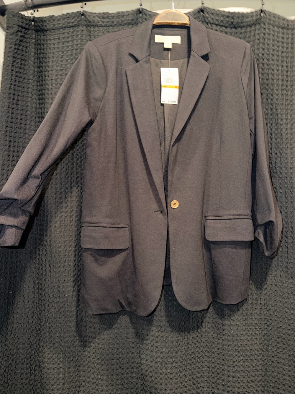 Michael Kors Black Single-Button Sport Coat Blazer